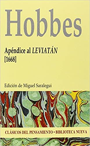 9788416170487 Hobbes Apéndice Al Leviatán 1668