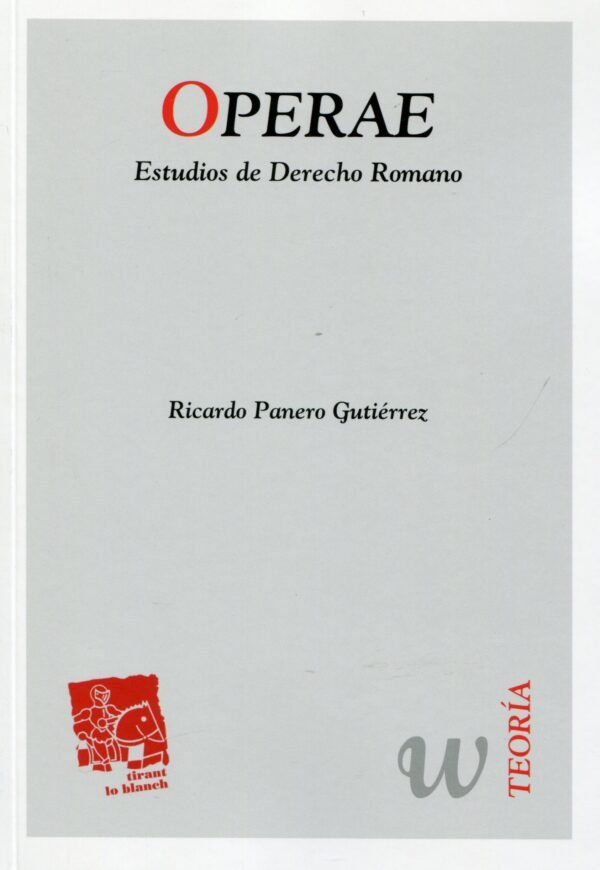 9788490331354 Operae. Estudios De Derecho Romano.