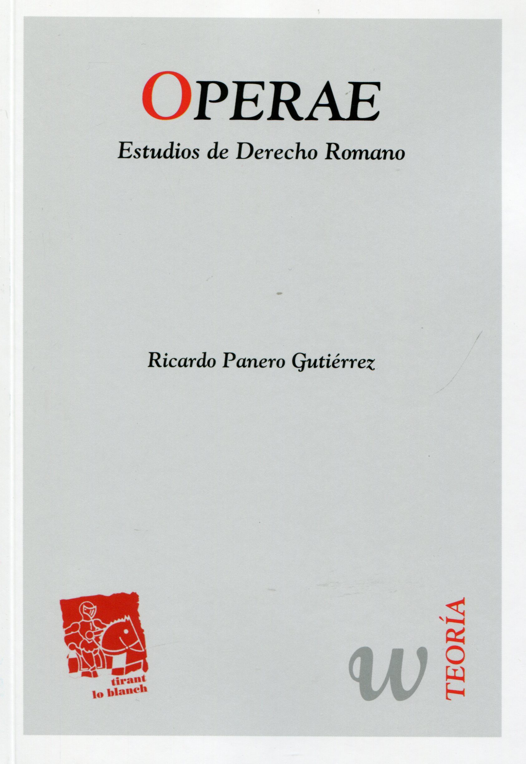 9788490331354 Operae. Estudios De Derecho Romano.