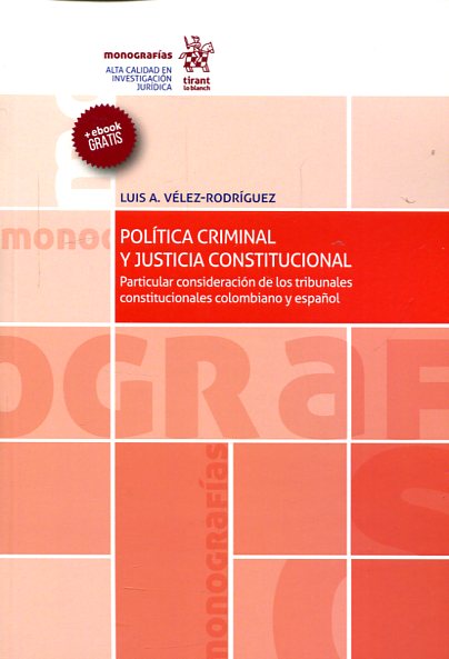 9788490869420 Política Criminal Y Justicia Constitucional
