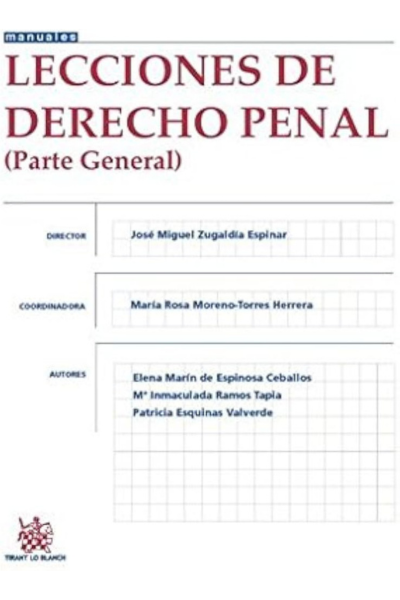 Lecciones De Derecho Penal. Parte General